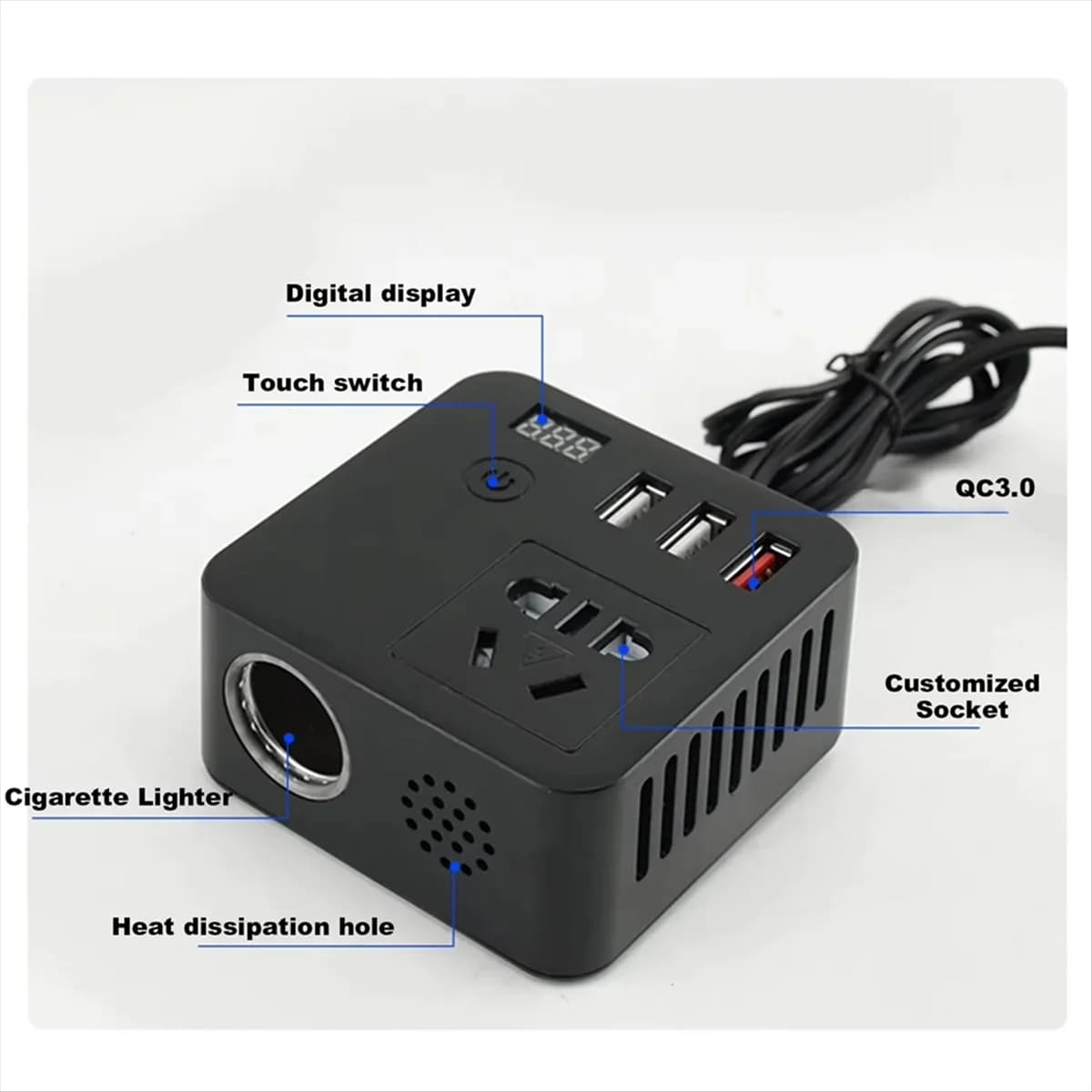 24 V to 220 V multifunction car converter for car charger