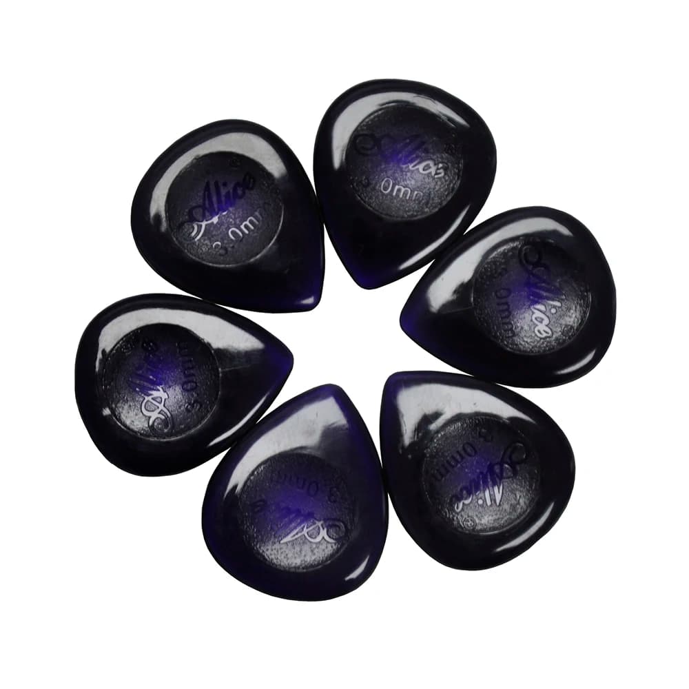 Plettri per chitarra X-Heavy da 3 mm a goccia Waterdrop da 50 pezzi per chitarra elettrica Jazz viola