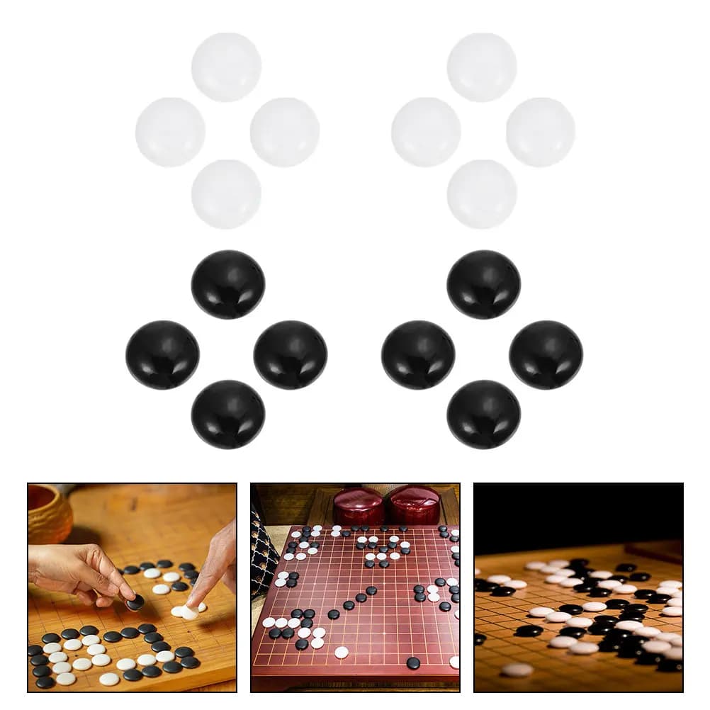 Set di Pietre in Ceramica per Go e Scacchi, Lavorate con Cura, Superficie Liscia per l'Apprendimento del Gioco