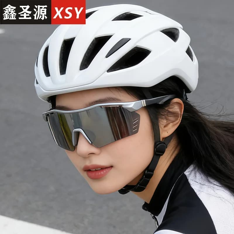 Nuovi occhiali da ciclismo europei e americani, occhiali da sole sportivi da uomo e da donna, colorati, con lenti a specchio, antivento, vendita all'ingrosso