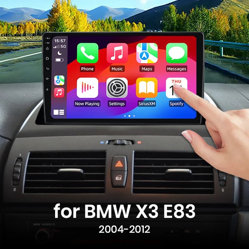 Per BMW X3 E83 2004-2012 Wireless CarPlay per Apple Android Auto Autoradio GPS IPS RDS FM WiFi BT 4G 8Core Multimedia Stereo