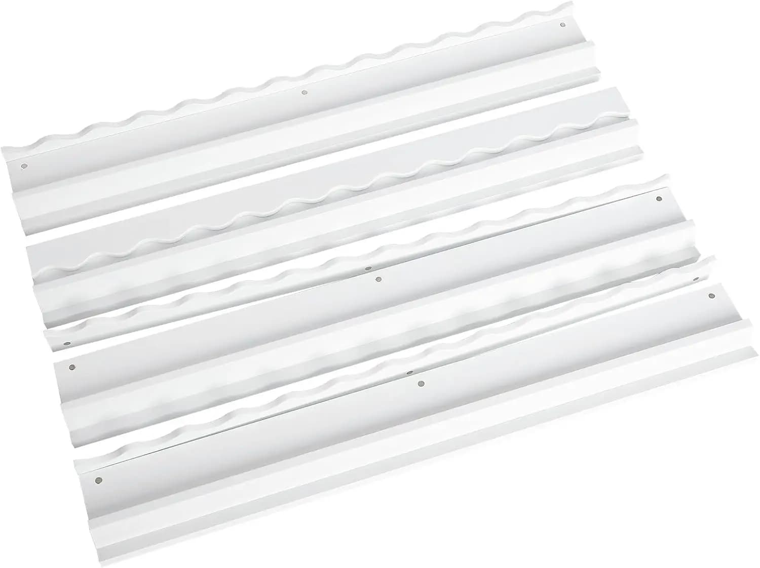 Supporti per Mahjong in Legno Bianco con Spingitori, Set da 4, Accessori per Tessere Stile Americano (19,68 Pollici)