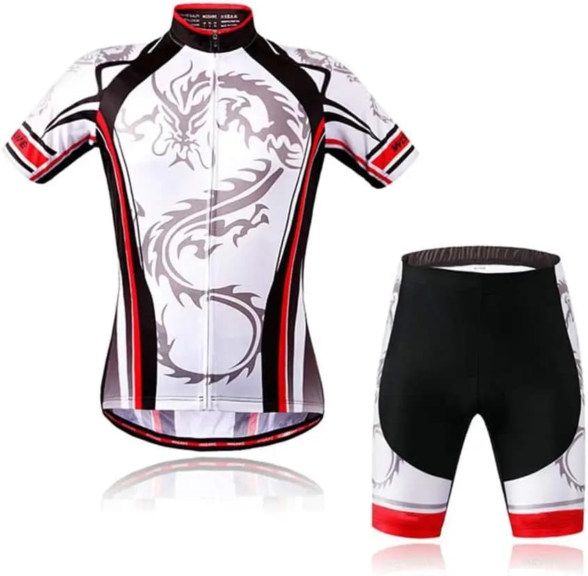 2026 New Upgrade Men's Quick-Dry Cycling Jersey Set Road Bike Bicycle Shirt + Bib Shorts With 9D Gel Padded MTB Riding