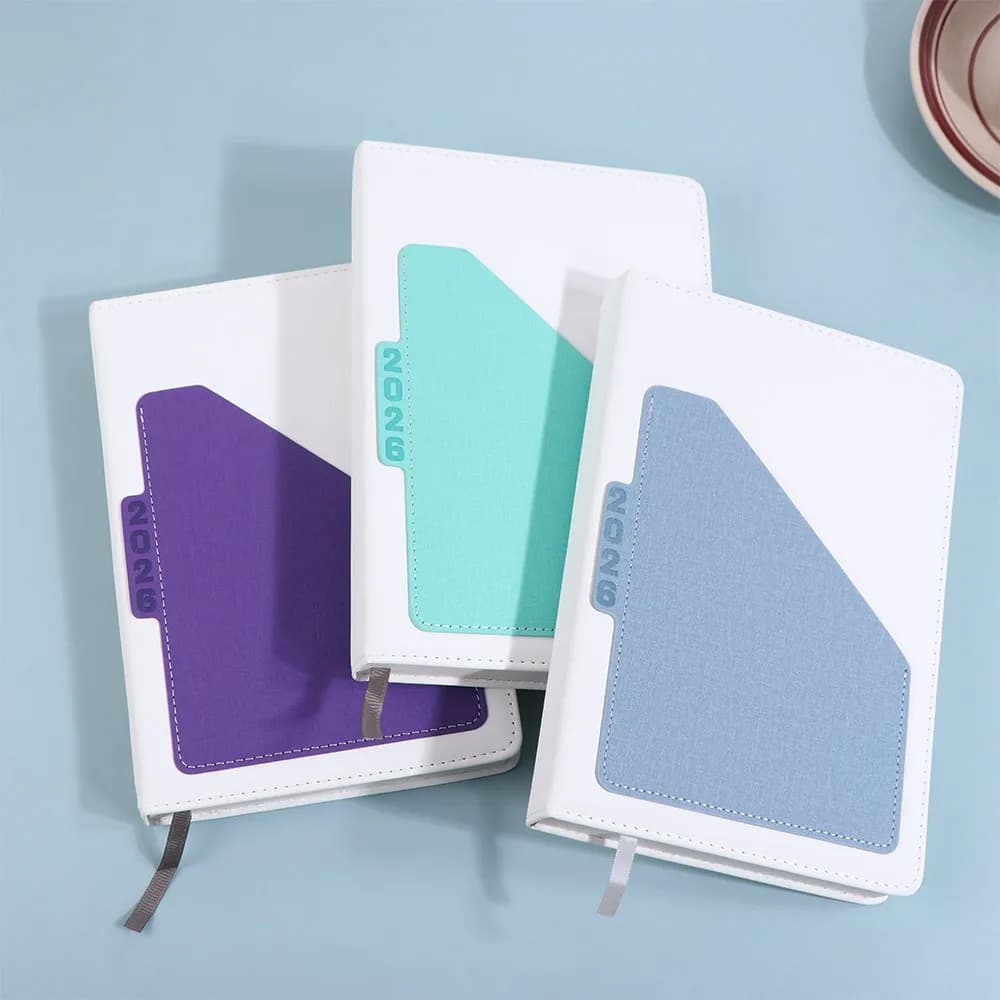 Agenda Planner 2026 in Inglese, Blocco Note 12 Mesi con Segnalibro, Agenda A5 Portatile Resistente all'Usura per Ufficio e Lavoro