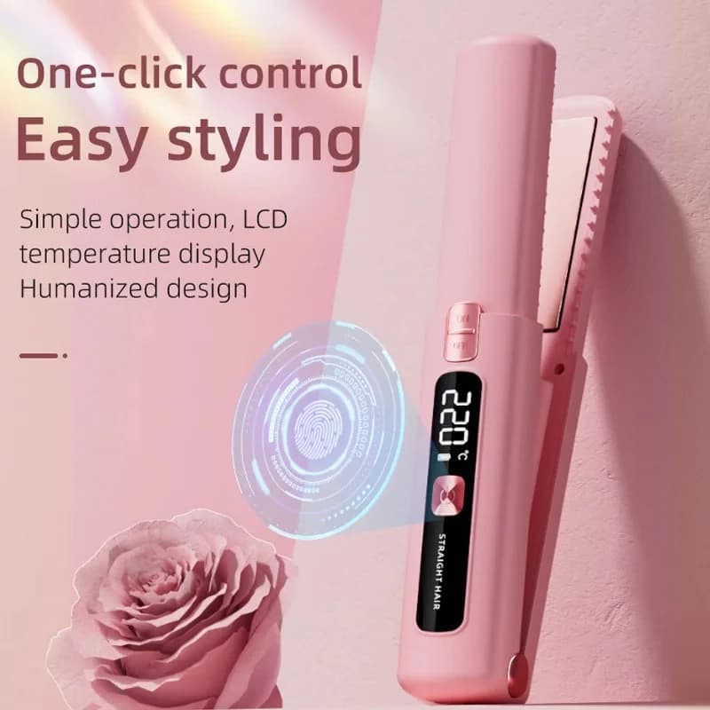 New Mini Wireless Portable Plate, Multifunction Professional Tool for Hair Styling with 6 Temperature Settings