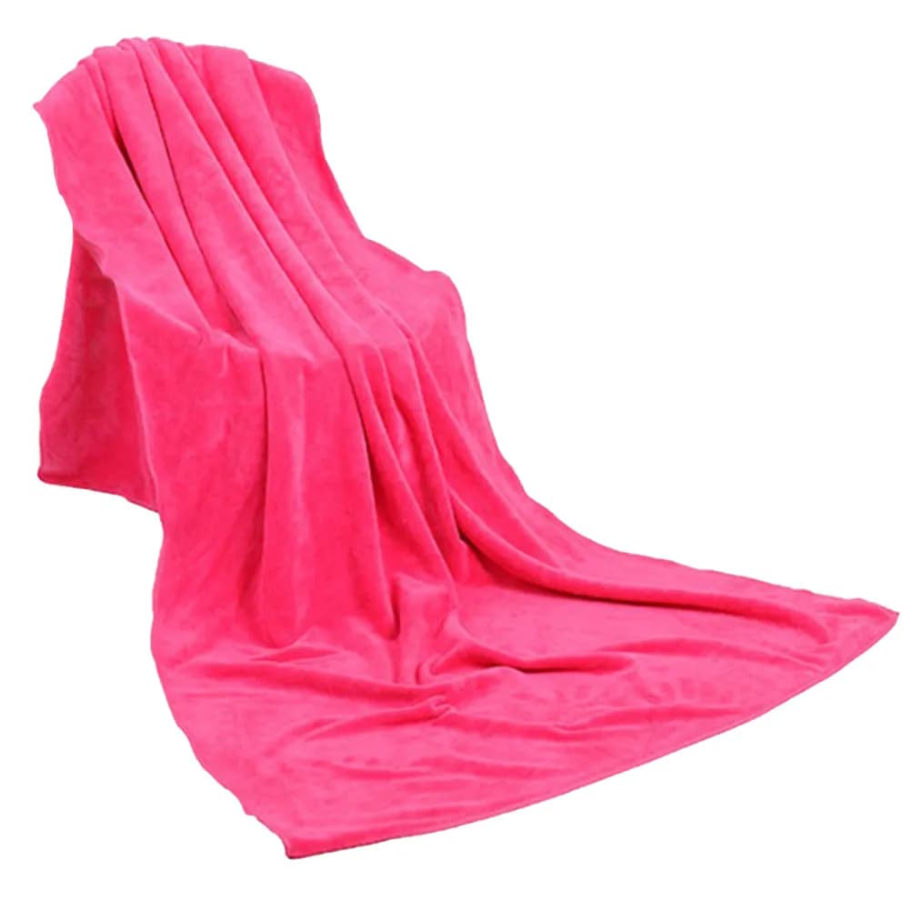 Asciugamano da bagno ad asciugatura rapida 180x80 cm, rosa, per viaggi, campeggio, palestra, spiaggia, salone, nuoto, morbido, assorbente, leggero, grande, tipo salvietta.