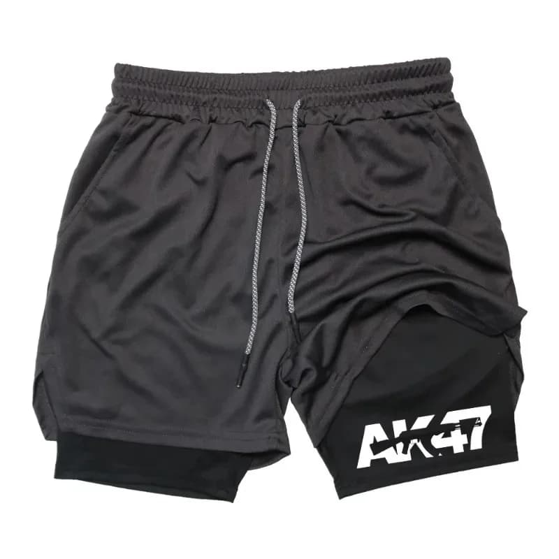 Pantaloncini Sportivi Multifunzionali da Uomo 2-in-1, Elastici, ad Asciugatura Rapida, con Tasche, per Allenamento Estivo, Casual, da Spiaggia e Fitness