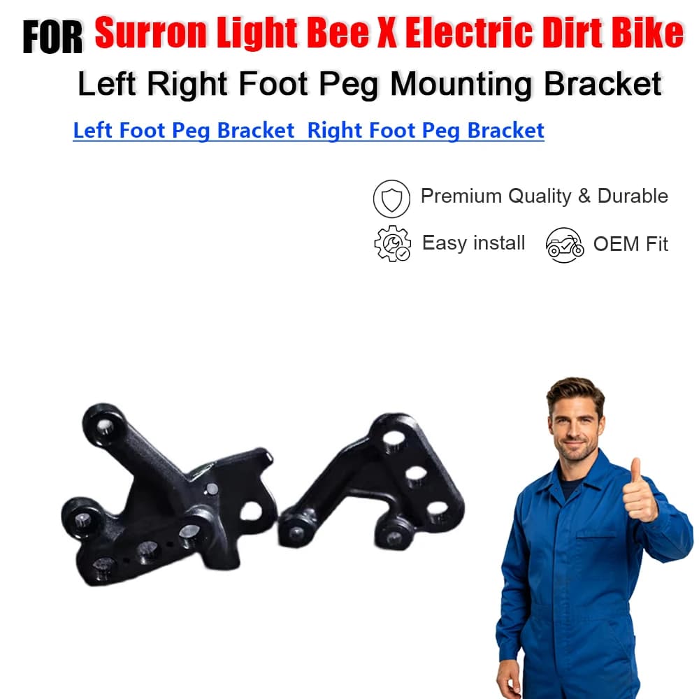 Left Right Foot Peg Mounting Bracket for Surron Light Bee X Electric Dirt Bike Accessories