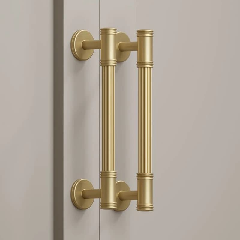Set di 10 Maniglie di Lusso in Ottone Massiccio per Mobili Europei, Pomelli per Cassetti, Armadi, Guardaroba, Cassettiere, Mobili TV