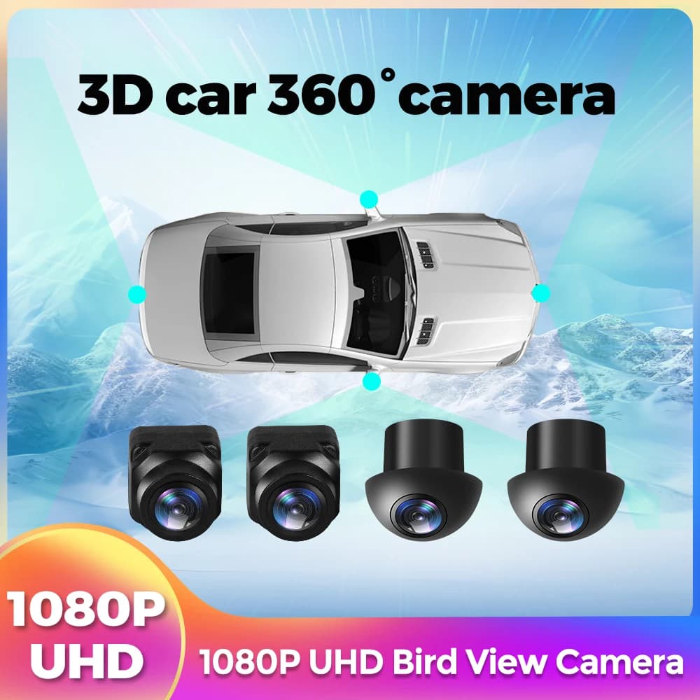 Auto 360 ° panoramic right + left + front + camera system for reverse 1080P UHD Bird View with night vision camera for Android Auto Radio