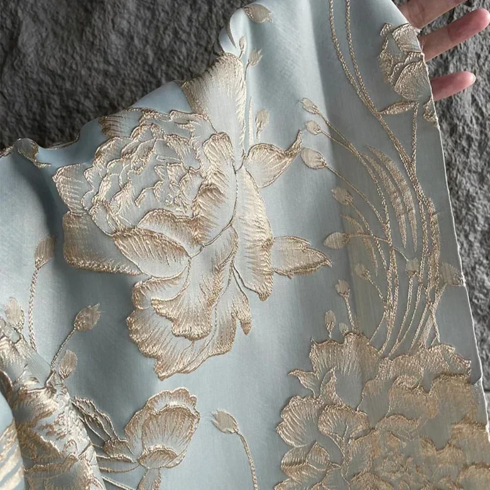 Embossed Jacquard Fabric Silhouette Sofa Cover Bag Clothing Designer Wholesale Cloth Apparel Sewing Polyester Material