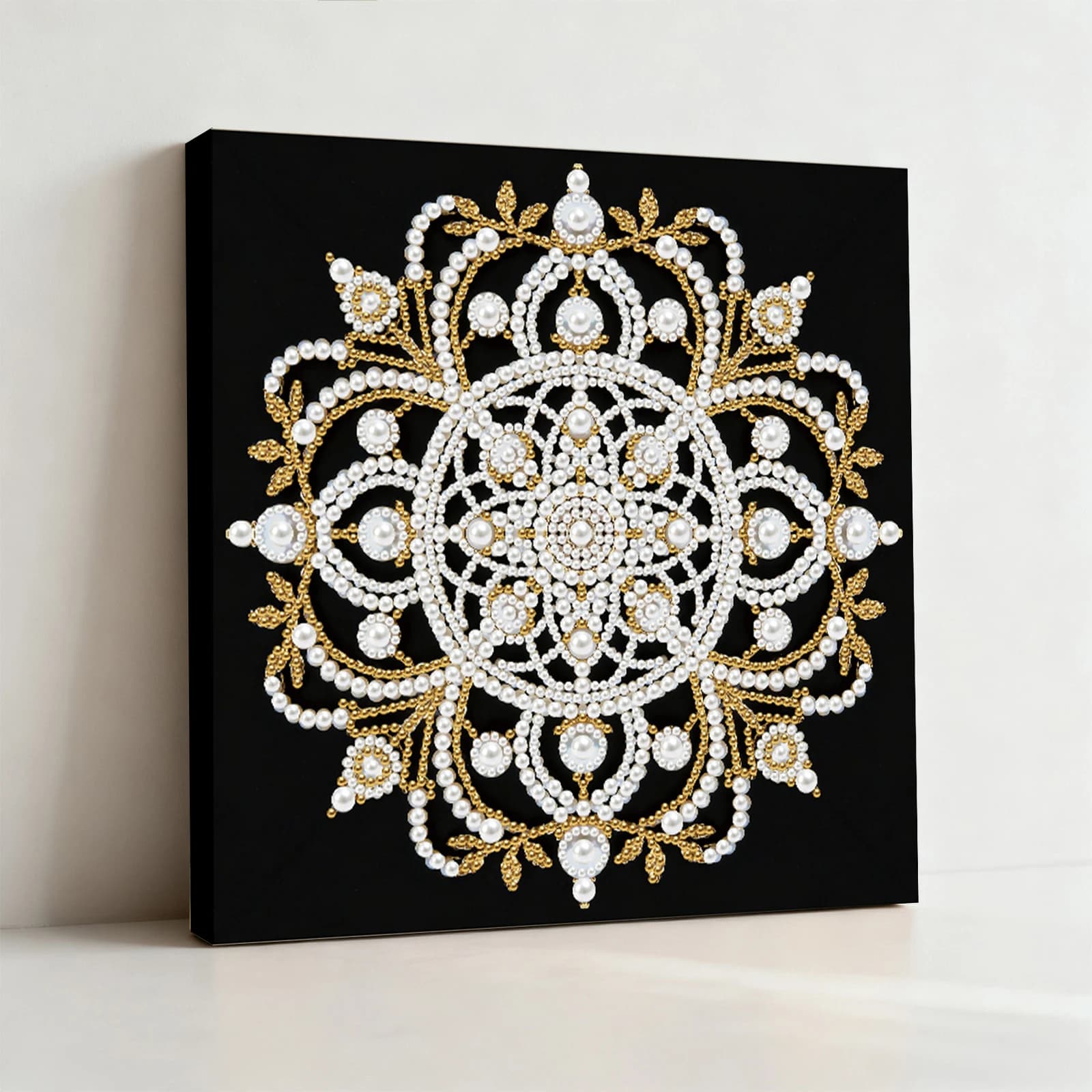 Painting Kit with Fa-da-Te Pearls for Beginners, Wall Decoration, Paintings with Gems and Pearls, Art and Crafts 25x25cm with Frame