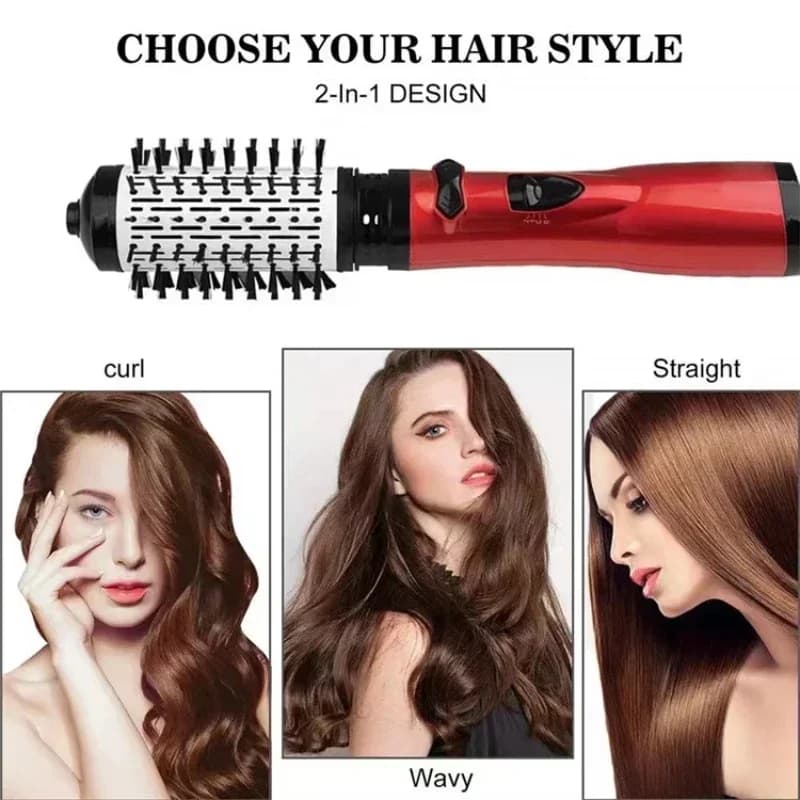 2 head replaceable 360 air flow rotating hot air brush hair plate bigodino blowers volumizing iron comb electric for hairdryer