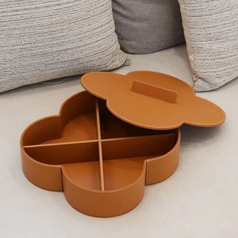 Luxury Leather Storage Box Grid Organizer Box Jewelry Watch Makeup Storage Boxes Living Room Furniture Decoration Accessories