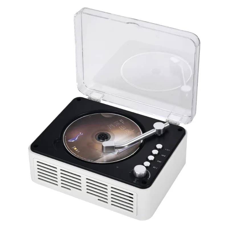 Retro Multifunctional CD Player Home Bluetooth Speaker 360 ° Spatial Sound Effect Radio Album CD Player