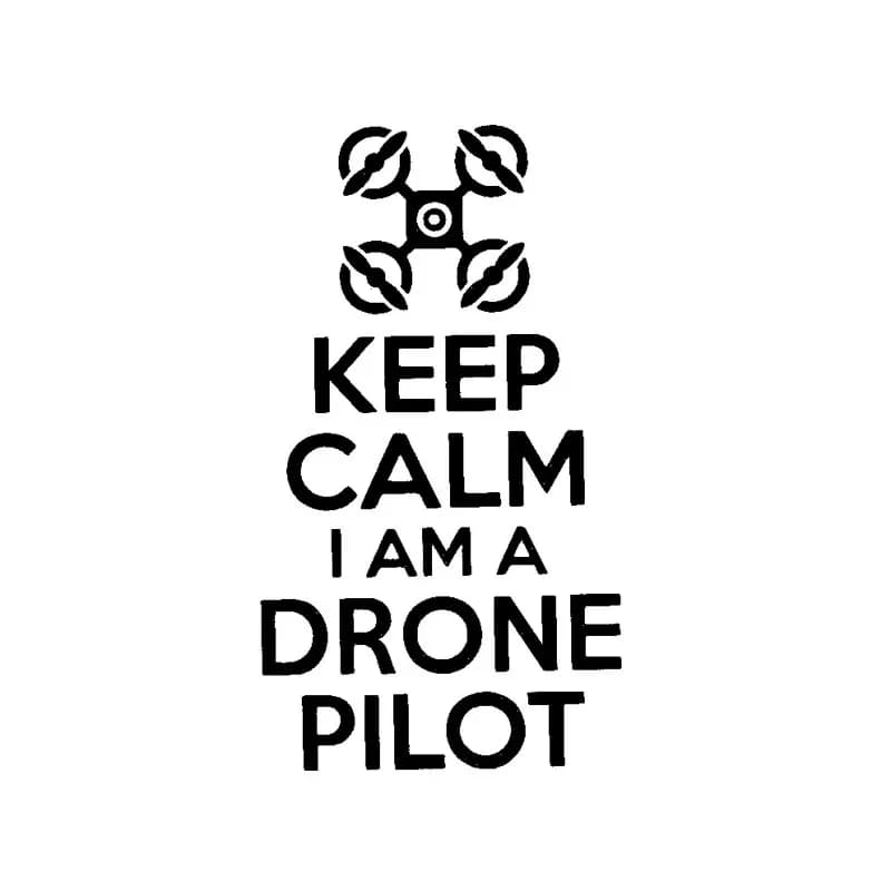 OFK Drone Vinyl Decal Car Sticker "KEEP CALM I AM A DRONE PILOT " UAV 8.5CM*15.2CM