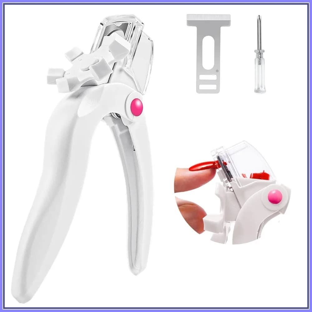 Tagliaunghie Regolabile in Acciaio Inossidabile per Unghie Acriliche, Taglierina Rotante Professionale per Punte Finte, Strumento per Manicure