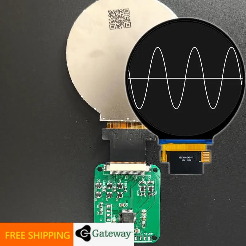 Scheda driver porta seriale schermo LCD RGB, schermo circolare da 2,8 pollici con una risoluzione di 480x480