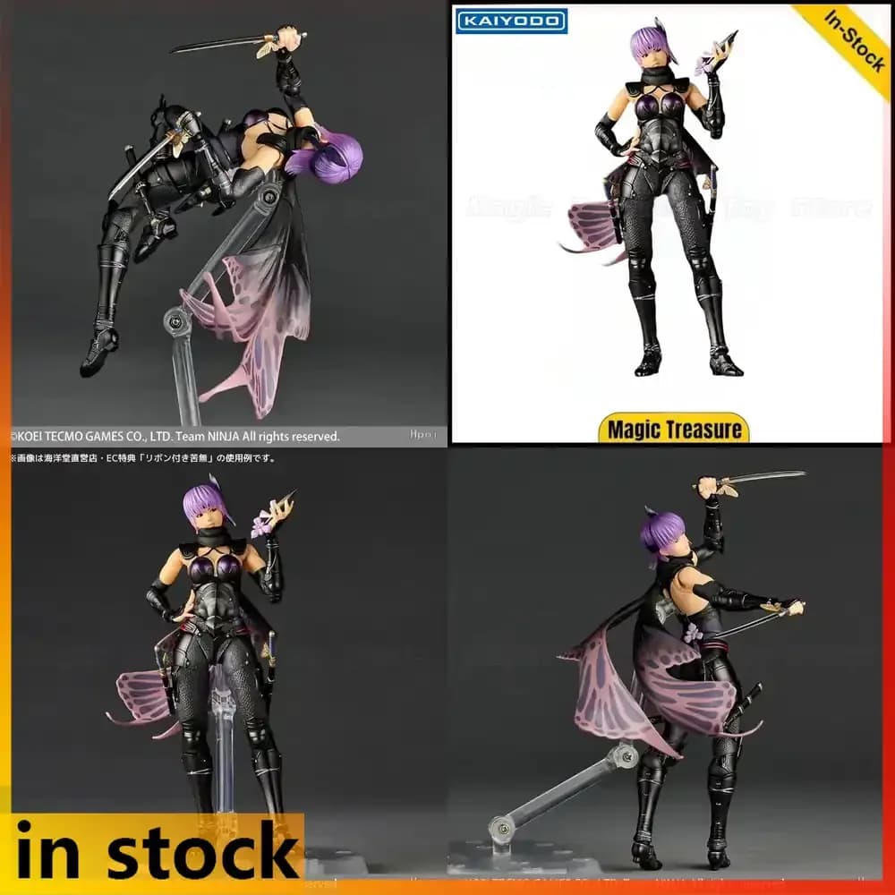 KAIYODO Revoltech Ninja Gaiden Ayane Action Figure da Collezione per Adulti e Adolescenti con Design Articolato e Supporto Espositivo
