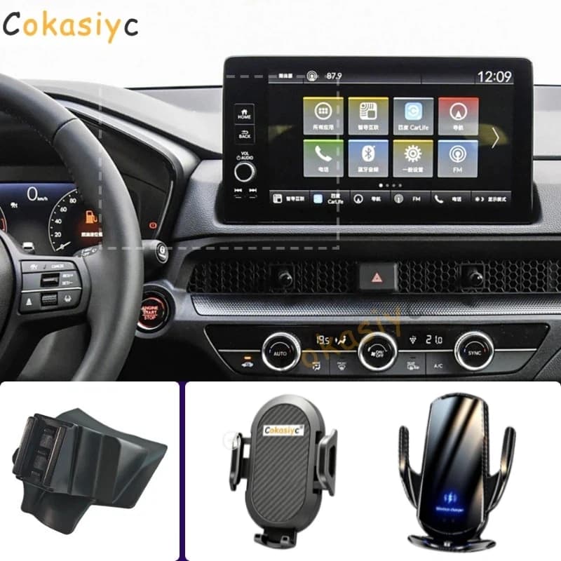 Supporto per telefono da auto per Honda CR-V CR V CRV 2023 2024, supporti per cellulare con ricarica wireless, base fissa speciale, accessori per auto