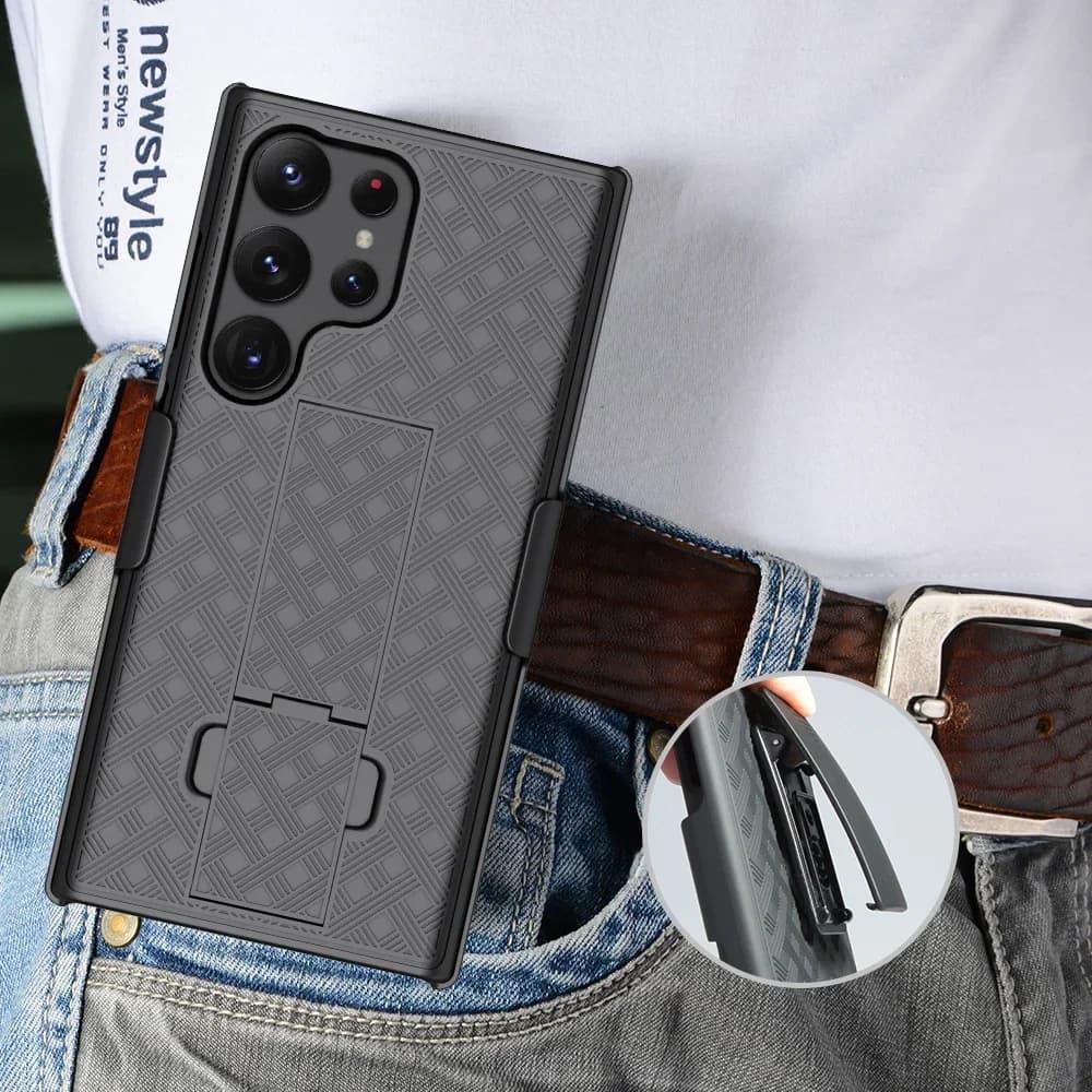 Running Sport Case with Wheelchair and Belt Clip for Samsung Galaxy Note 20 S22 S23 S24 S25 S26 Plus Ultra