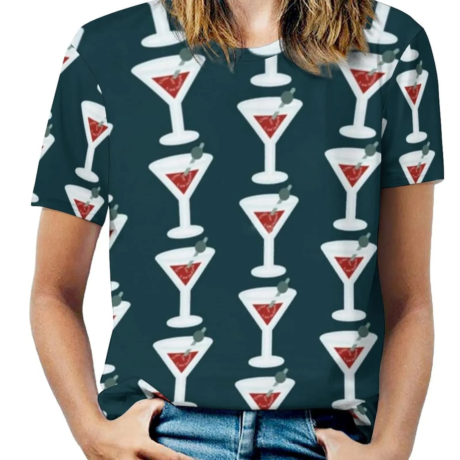 T-shirt estive vino rosso Bicchiere da vino T-shirt casual Donna Manica corta Divertenti T-shirt di grandi dimensioni Top grafici Regalo di compleanno