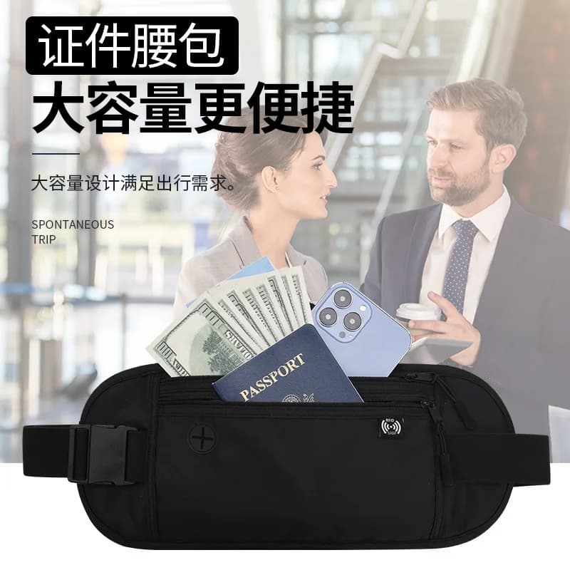 Sports bag with RFID lock for men/woman - Waterproof stealth belt with multitasks and document holder (Correrere/Viaggi/Outdoor/)