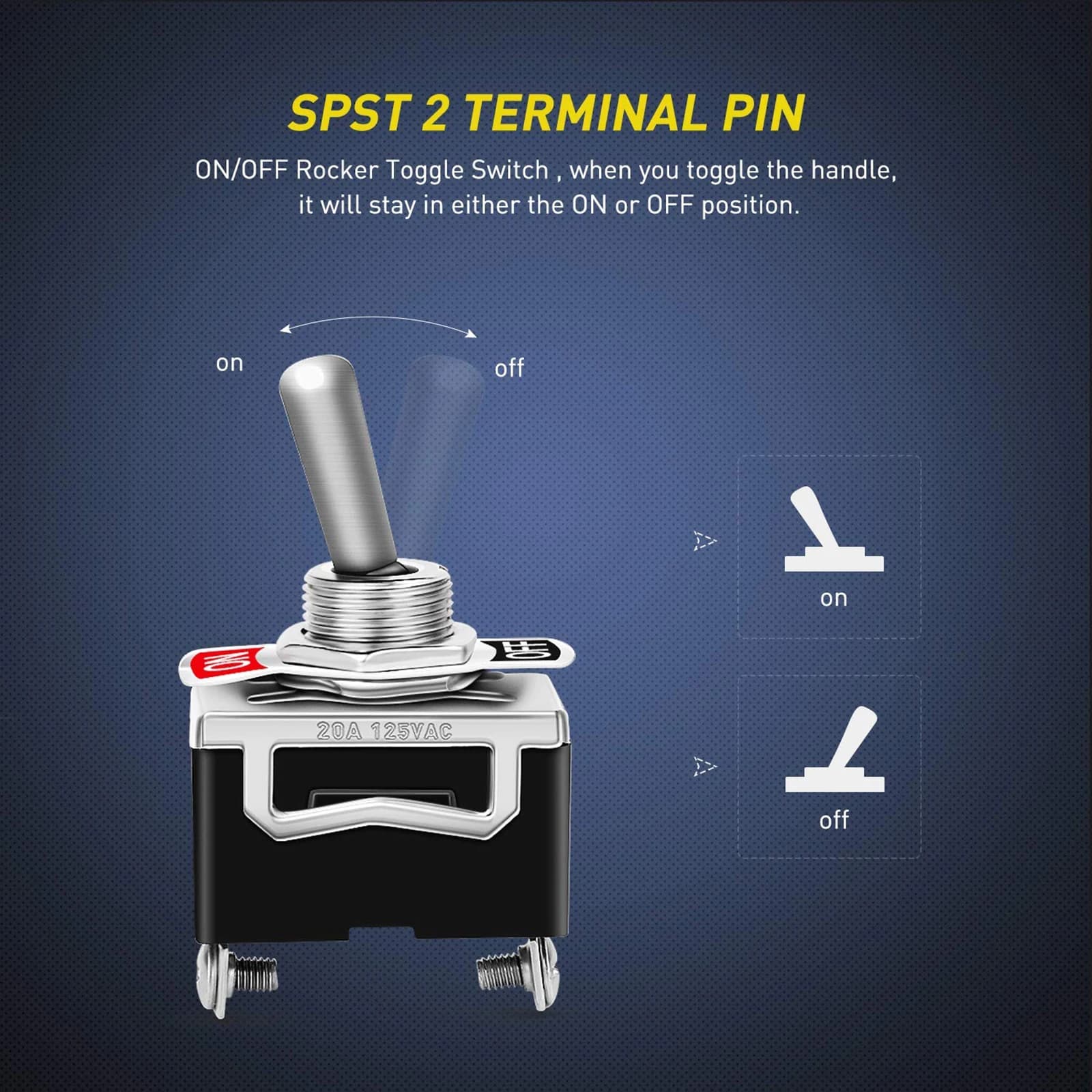 Heavy Duty Rocker Toggle 2Pin 15A 250V 20A 125V Auto Barca Rocker Toggle Interruttore Impermeabile Boot Cap Copertura Boot SPST Rocker Switch