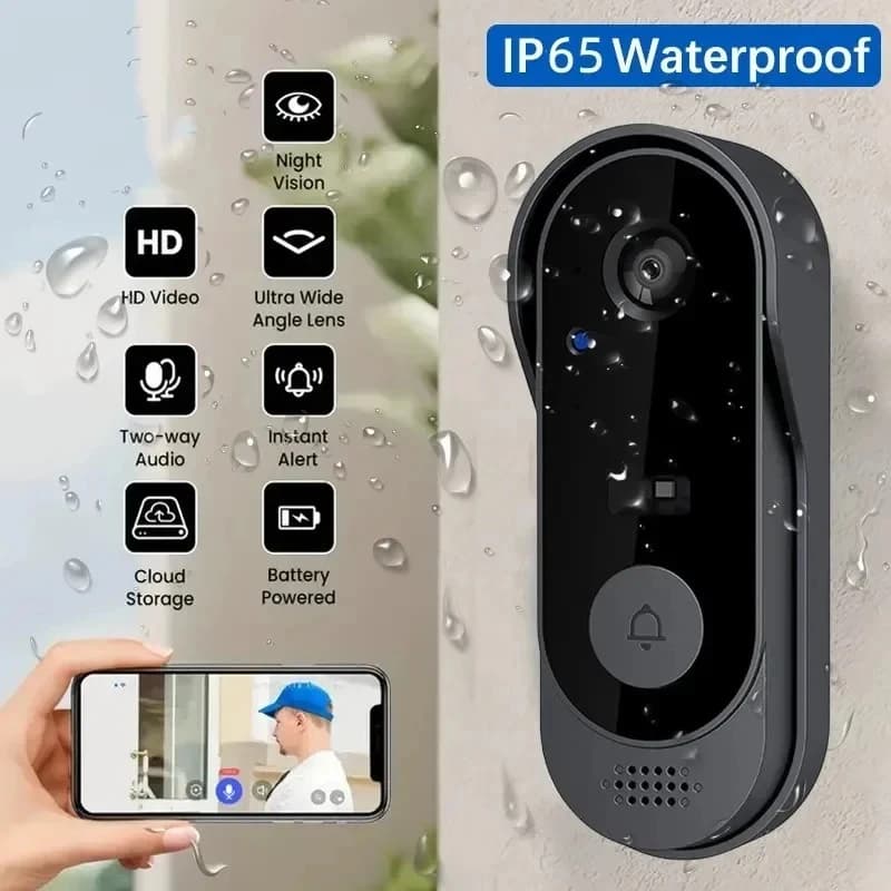 Nuovo modello di campanello con telecamera wireless, kit videocitofono WIFI HD per esterni, campanello con telecamera di sicurezza, videocitofono IR