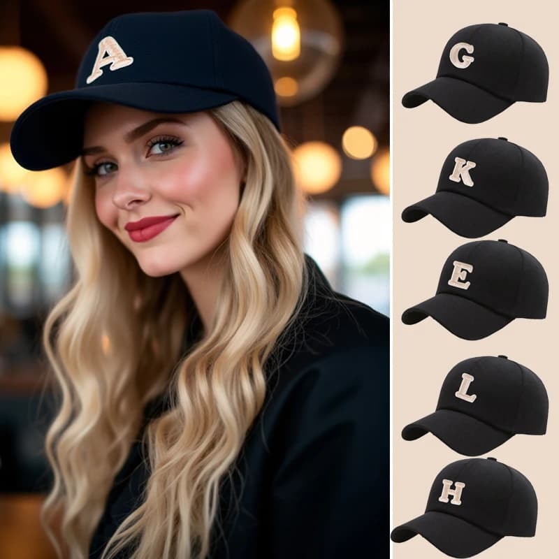 1pc Unisex A-Z Letter Pattern Sun-Shading Baseball Hat, Casual Versatile Breathable Sunscreen Cap, Suitable For Daily Wear Fashi