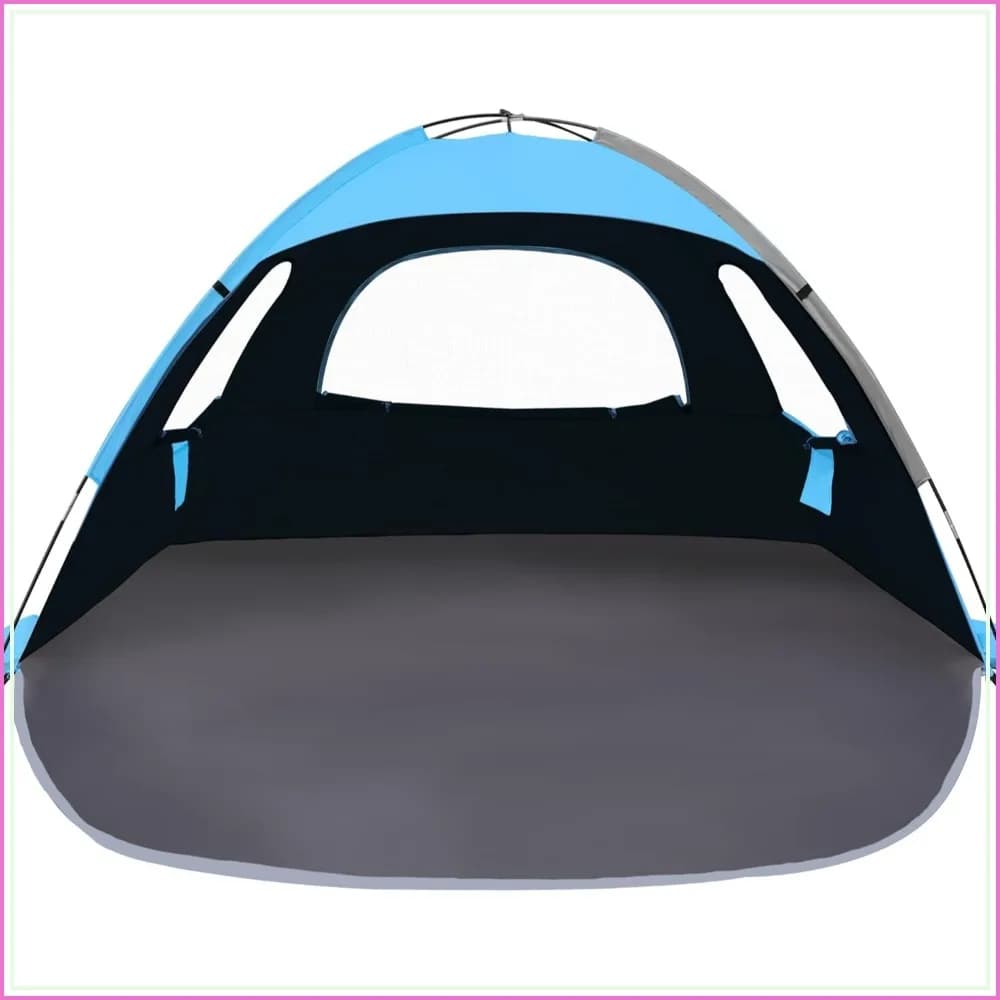 UPF 50+ Beach Tent Sun Shelter, Lightweight Easy Setup Portable Canopy for Family, Large Space for Beach Camping Outdoor, 3/4/6 Person
