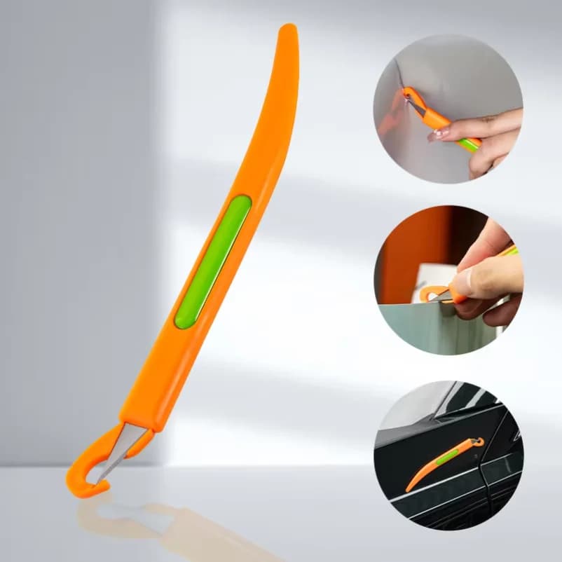 Magnetic Protective Cutter with Safety Guard Auto Vinyl Film Cutting Knife Portable for Car Window Tint Wallpaper Trimming Tool