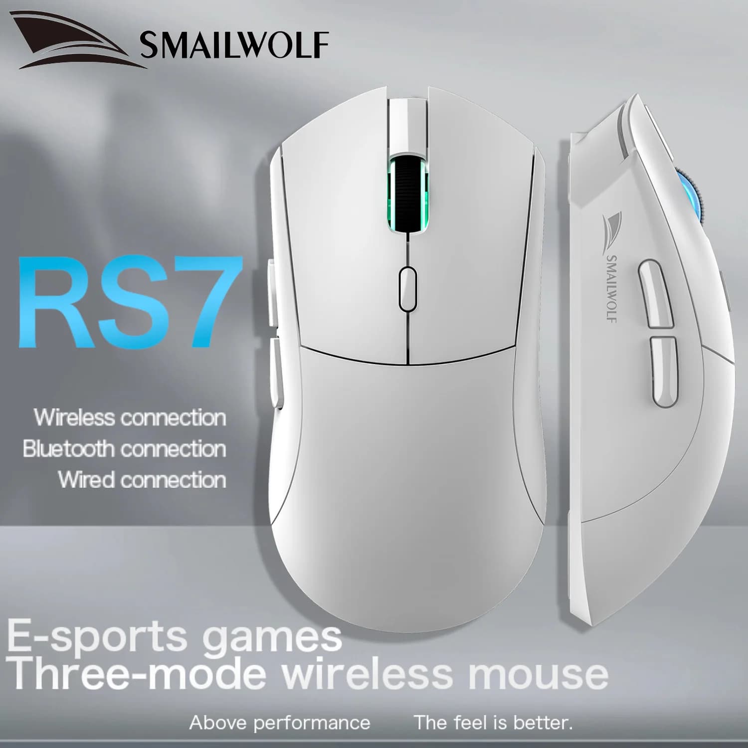 SMAILWOLF RS7 Mouse da gioco wireless Bluetooth PAW3311 driver macro computer portatile desktop gioco da ufficio 20000 dpi