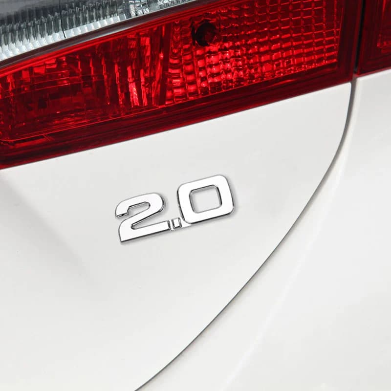 Hot 2.0 3D Distinctive Car Sticker Styling Emblema Decor Decalcomania exterior parts for Renault Toyota Bmw Ford Focus 2 Vw Mazda