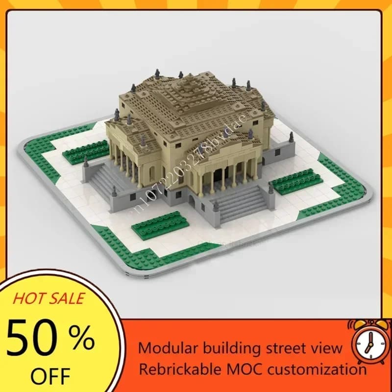 2734PCS Villa La Rotonda Modular MOC Custom Street View Model Creative Architecture DIY Assembly Puzzle Educational Toy Gift