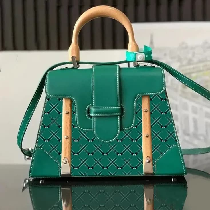 10A Top designer bag handbag leather waterproof wooden handle style women's bag shoulder bag handbag crossbody bag