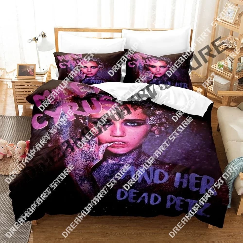 Stampa 3D Qualcosa Bella M-miley cyrus Set di biancheria da letto Twin Queen King Full Size Copripiumino Federa Letto ragazzi ragazze Adulti