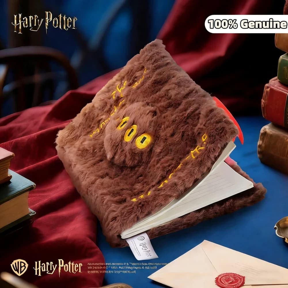 Genuino Harry Potter A5 Peluche Notebook Cover Cartoon Hogwarts Monster Book Hedwig Planner Cartelle di lavoro Custodia protettiva Regali per ragazze