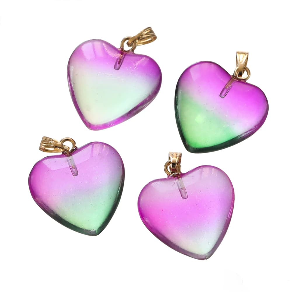 10 pz 20x22mm ceco murano cristallo di vetro cuore perline pendenti con ciondoli fai da te fatti a mano creazione di gioielli collane orecchini forniture