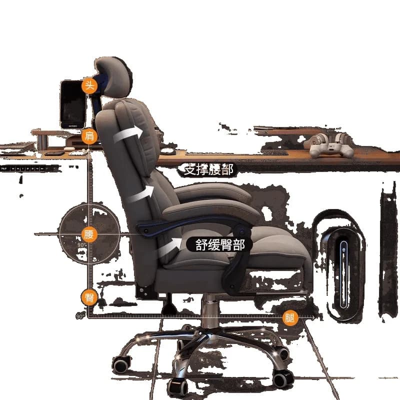 Sedia da gioco per computer Sedia ergonomica da ufficio con schienale girevole Boss College Student Dormitorio Sedia da scrivania per libri