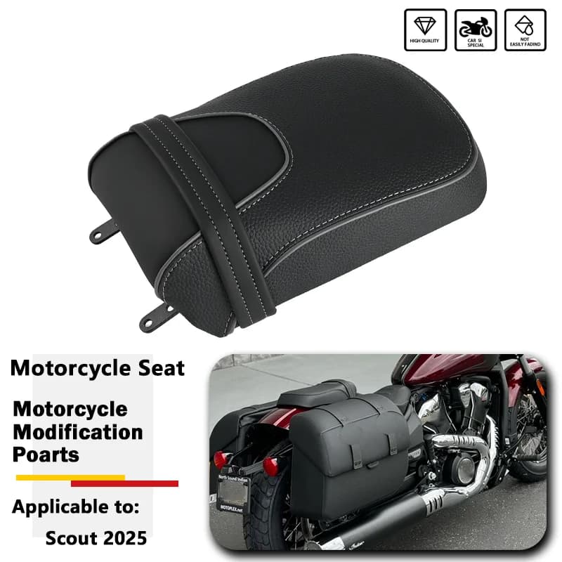 Per il 2025 Indian Scout Cuscino del sedile posteriore Sedile del motociclo impermeabile Memory Foam Comfort per modelli Scout Super/Sport/Limited/Tech