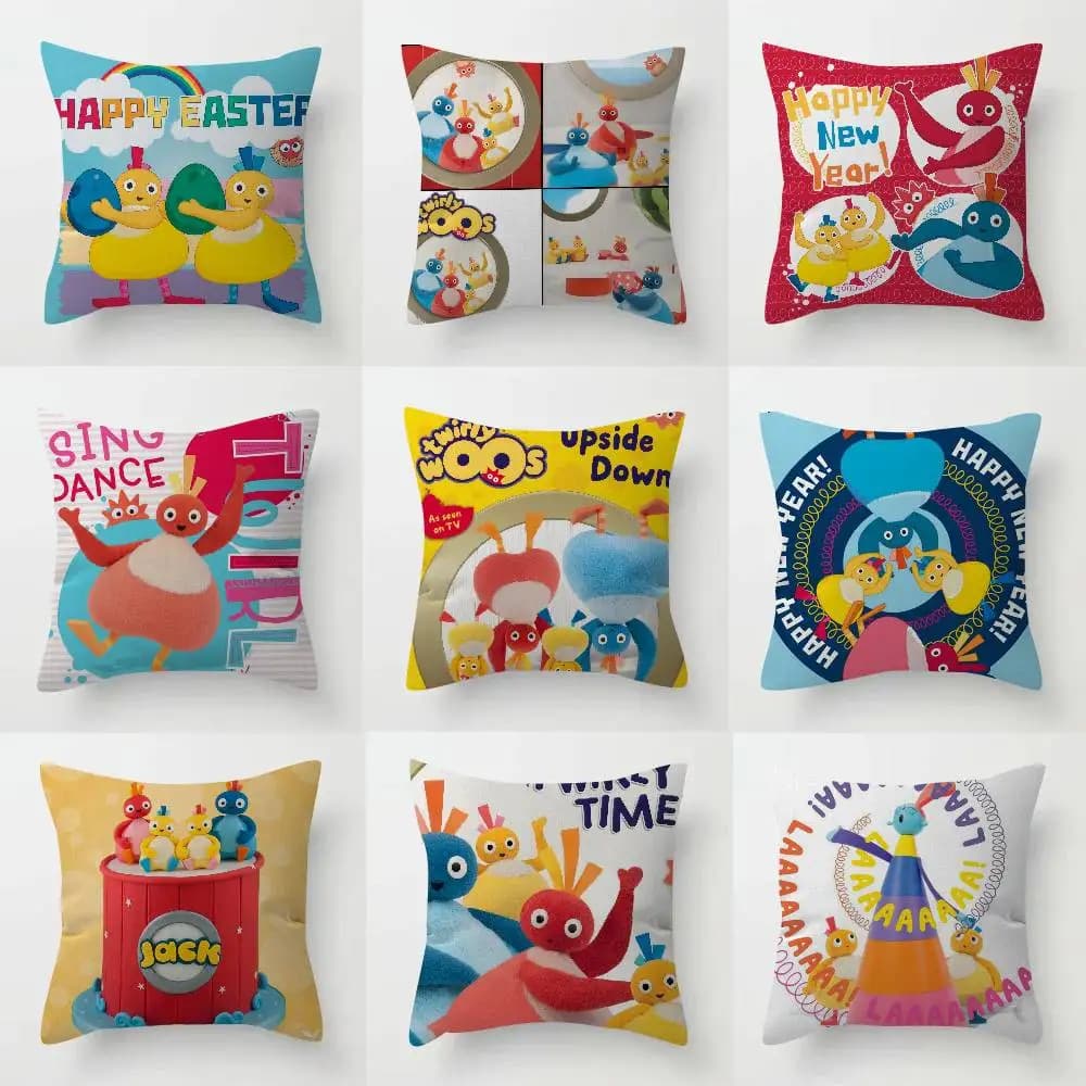 Twirlywoos cartoon Cushion Pillowcase toon Gift Cushion Cover Bedroom Home Sofa Chair Seat Decor pillow case