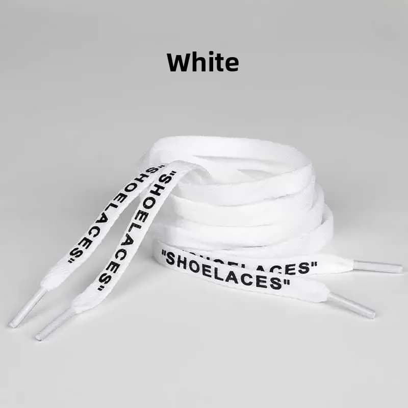 Yellow Shoelaces Sports Shoes Casual Sneakers White Letter Print Flat Shoelaces Trendy Fashion Men's Clothing