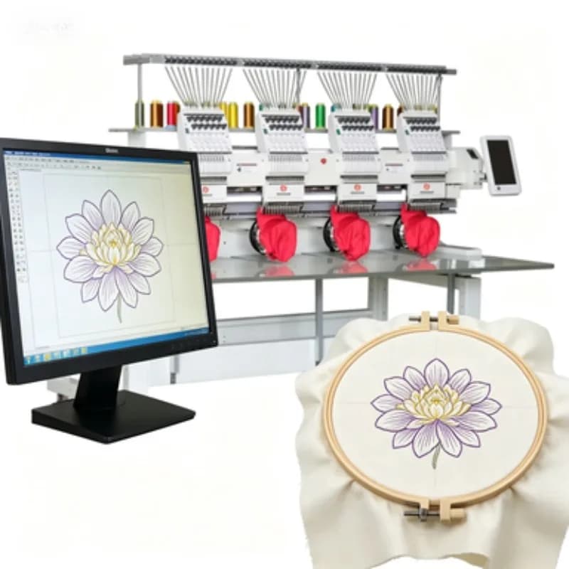 1200 RPM High-Speed Single Head Computerized Embroidery Machine for Finished Garment and T-Shirt Custom Embroidery