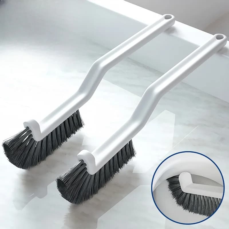 Spazzola multifunzionale per fessure senza punti ciechi, spazzola per pavimenti e fughe del WC, spazzola per la pulizia delle piastrelle del bagno con setole rigide, spazzola per WC.