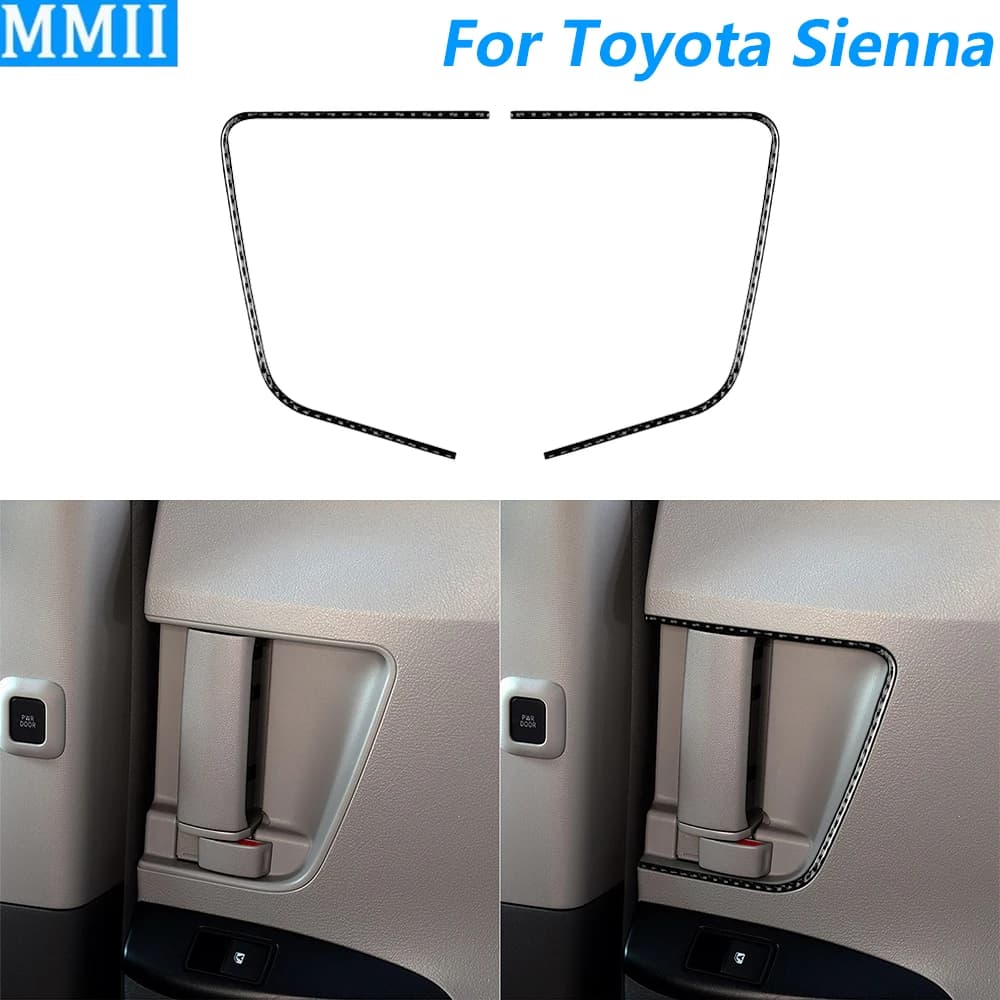 Per Toyota Sienna 2015-2020 Cornice Copertura Pannello Interruttore Maniglia Interna Posteriore in Fibra di Carbonio Accessori Auto Decorazione Adesiva