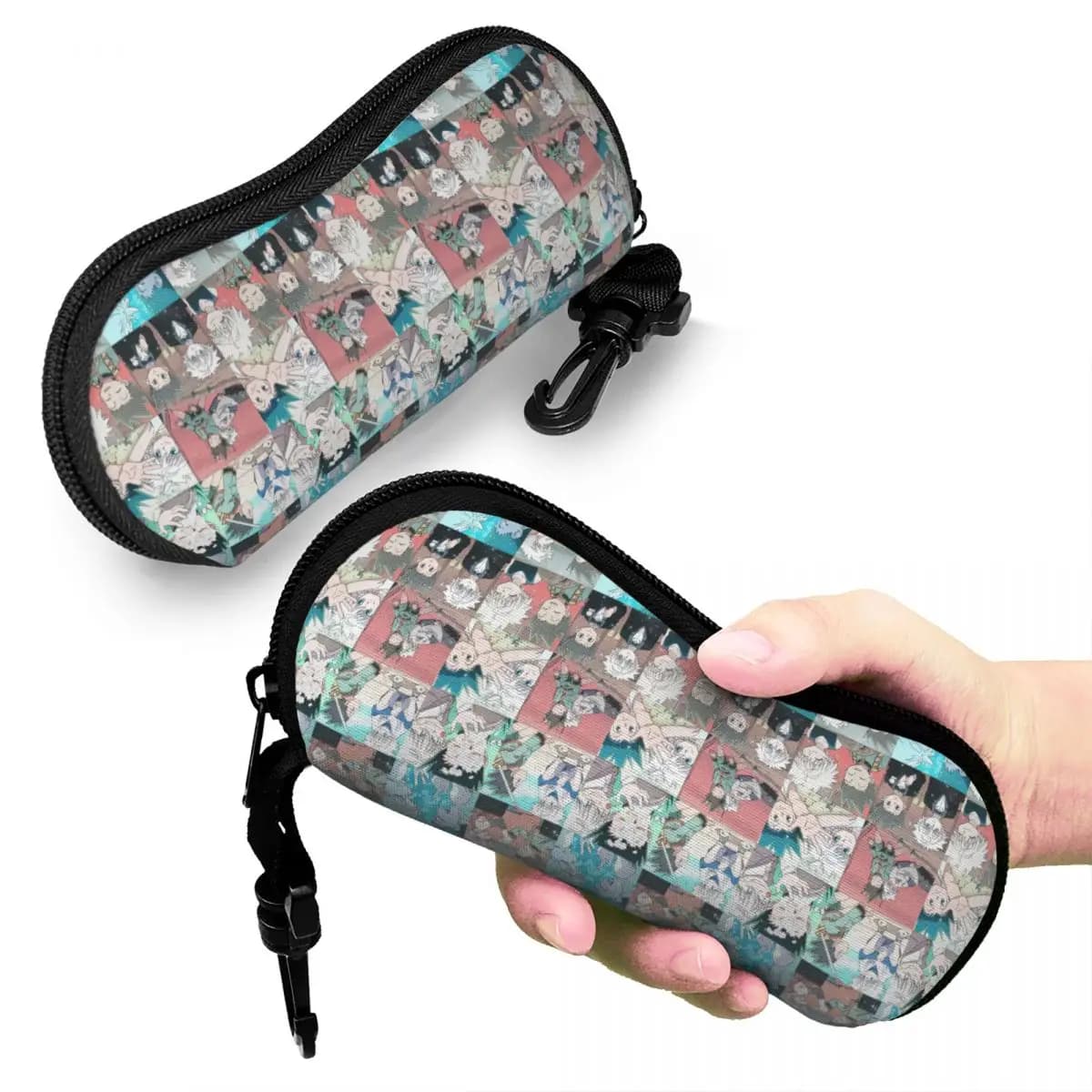 Gon e Killua HXH Hunter x Hunter Custodia per occhiali Custodia protettiva per occhiali da sole Donna Uomo Custodia morbida per occhiali