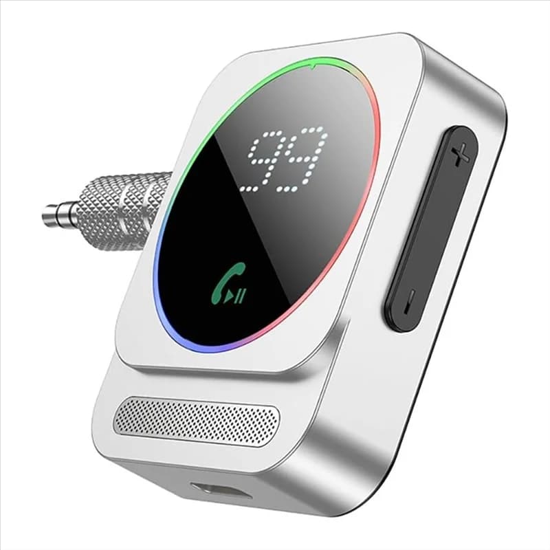 Adattatore Aux Bluetooth AA87 per auto, adattatore per auto Bluetooth portatile, ricevitore audio wireless per altoparlante stereo per auto/casa