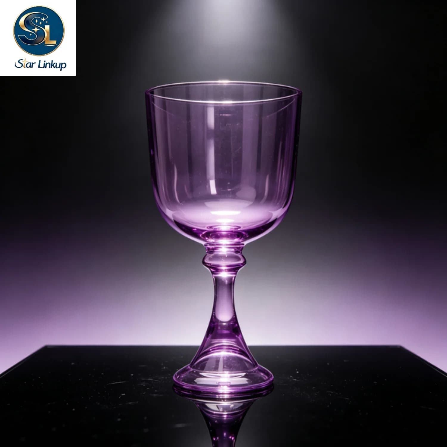 STAR LINKUP 5‑6.5 Inch Transparent Purple Quartz Crystal Chalice Singing Bowl 432Hz/440Hz Note Sound Healing Chakra Balancing Yoga Meditation Sound Bath Percussion Instrument With Mallet