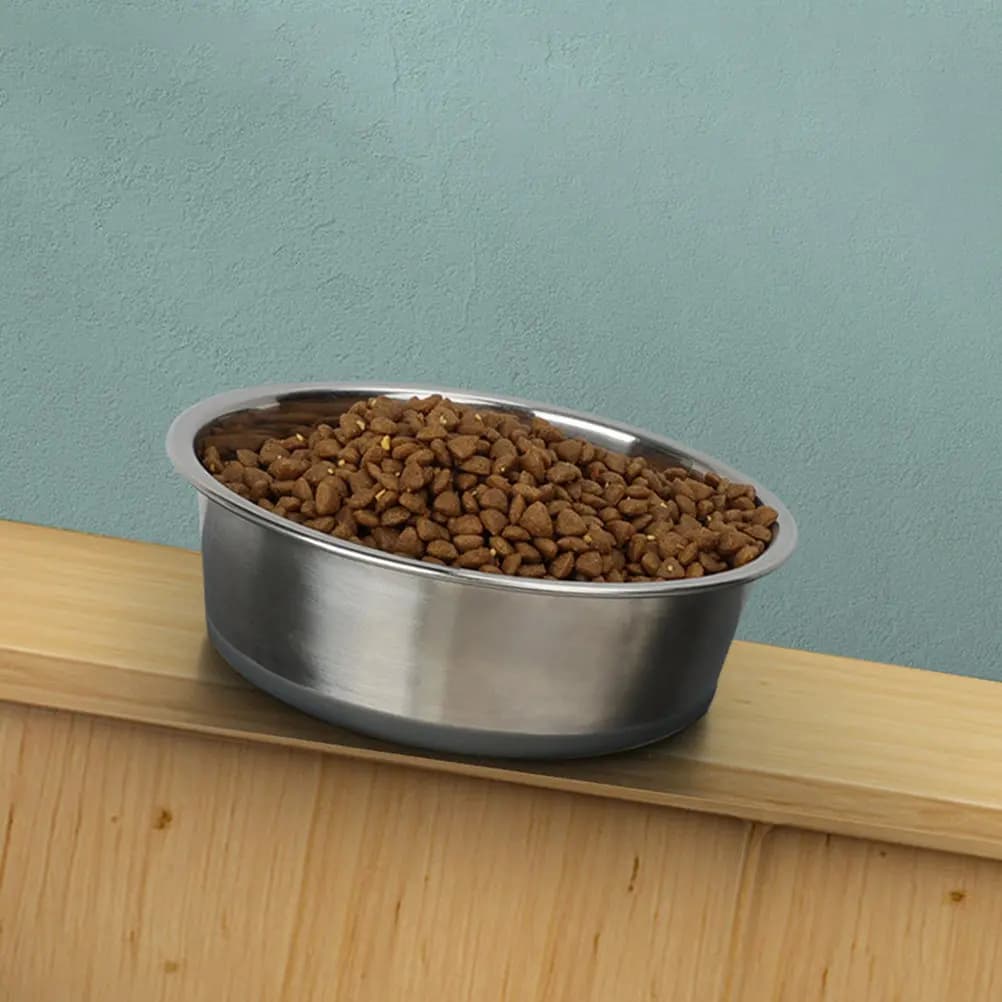 Stainless Steel Pet Bowl Nonslip Dog Feeding Bowl Shatterproof Puppy Food Container Household Dog Food Water Holder